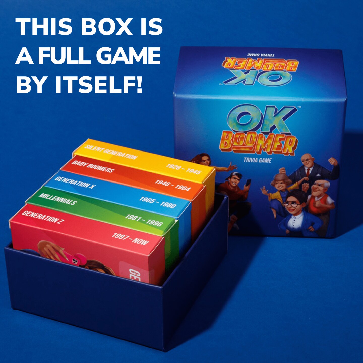 QUOKKA OK Boomer Family Games for Kids and Adults - Board Games for Family Night - Trivia Card Games for Adults &#x26; Family Volume ll - Fun Party Millennials vs Boomers Game for All Ages 15+