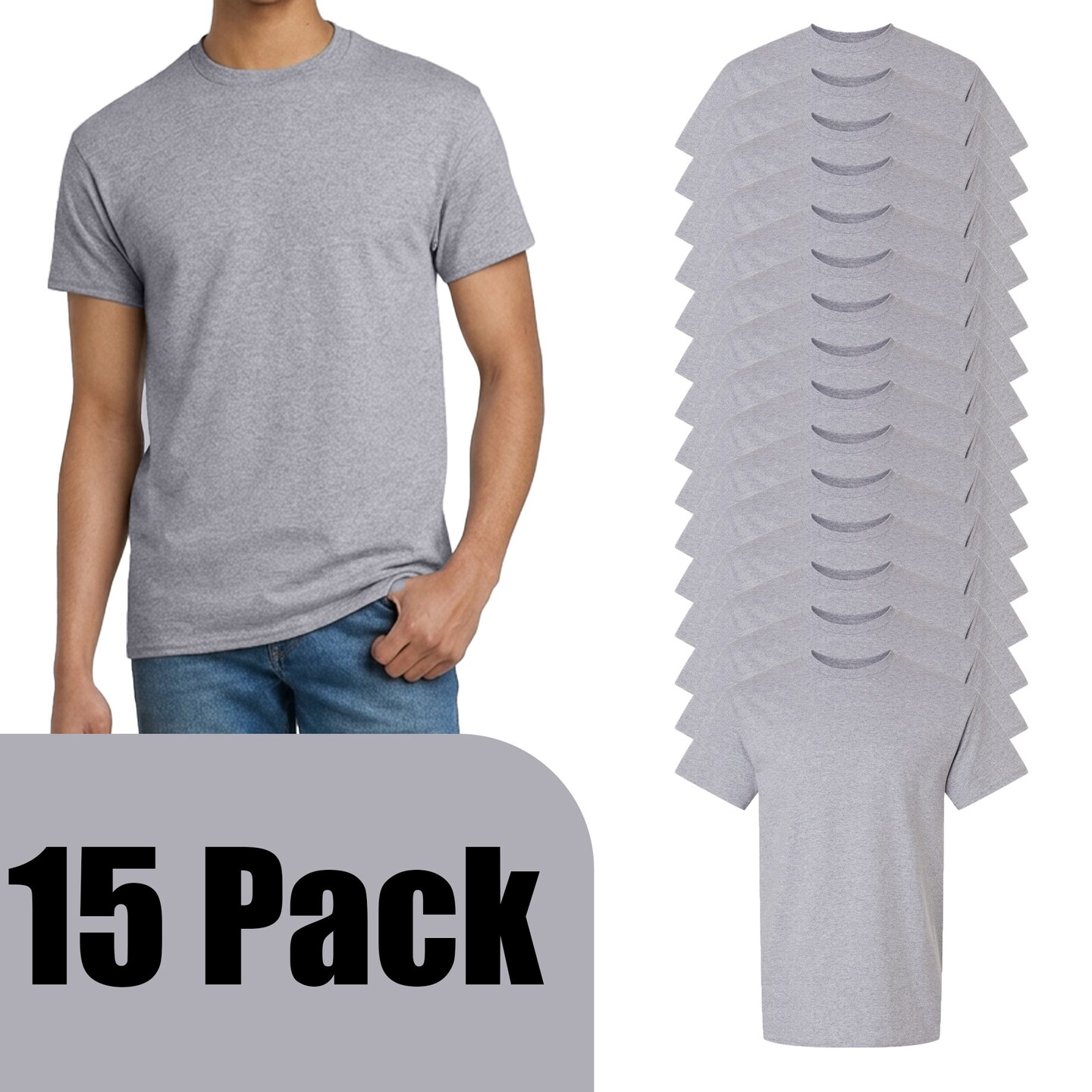 Gildan Unisex Ultra Cotton T-Shirt, Crewneck Blanks Short Sleeve for DIY Printing