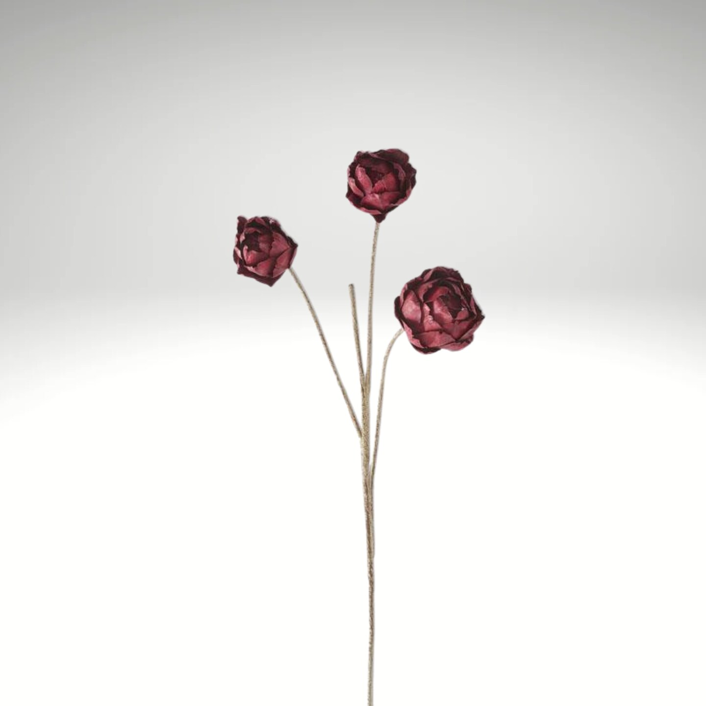 Burgundy Artichoke Spray Dried Look Textured Floral Stem 33 Inch-41160A-BU