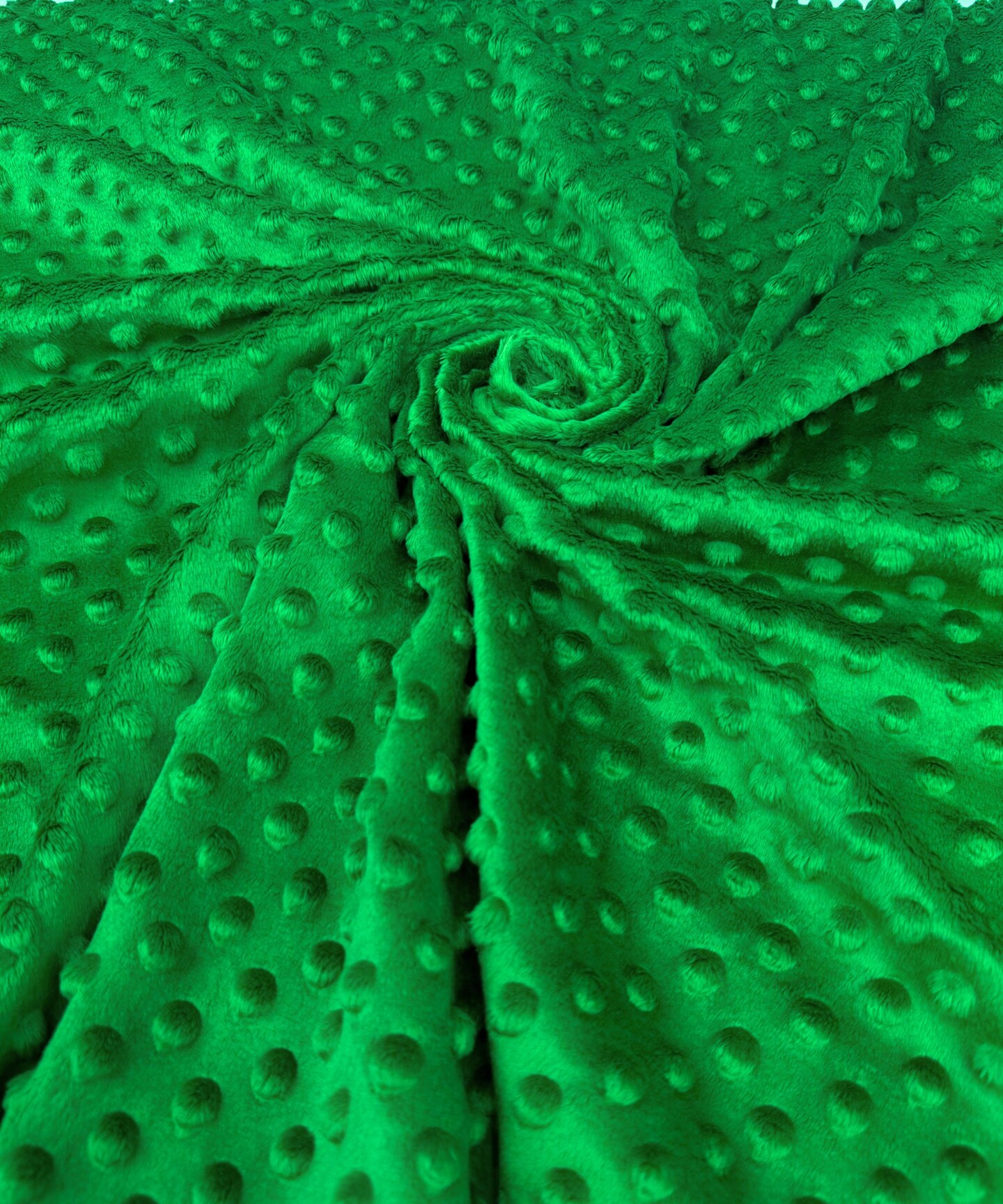 Kelly Green Minky Dot Fabric by the Yard, 60" Wide Ultra-Soft Plush Minky Fabric for Baby Blankets, Nursery Decor, Plush Toys & Sewing
