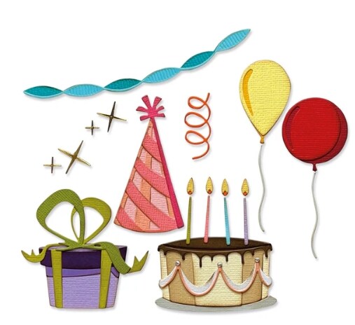 Sizzix Thinlits Die Set 32PK - Celebrate Colorize by Tim Holtz