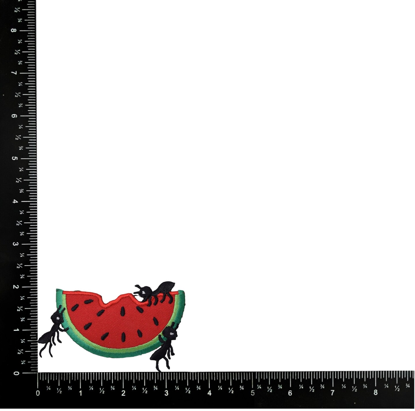 Watermelon with Ants, Picnic, Food, Embroidered, Iron on Patch