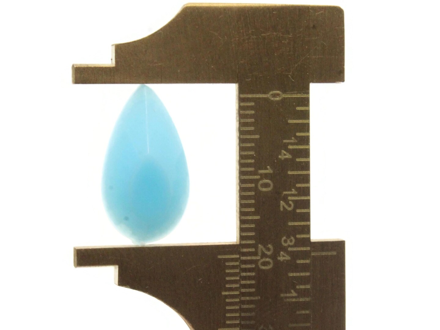20 20mm Faceted Teardrop Light Blue Vintage Flatback Plastic Cabochons