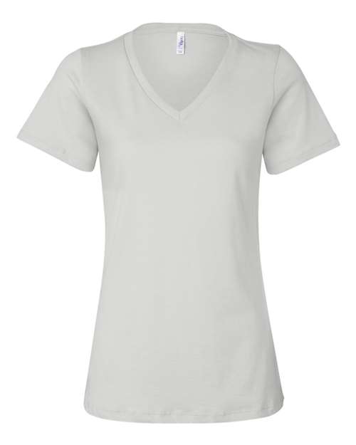 BELLA + CANVAS Women’s Jersey Short Sleeve V-Neck Tee – Casual Top