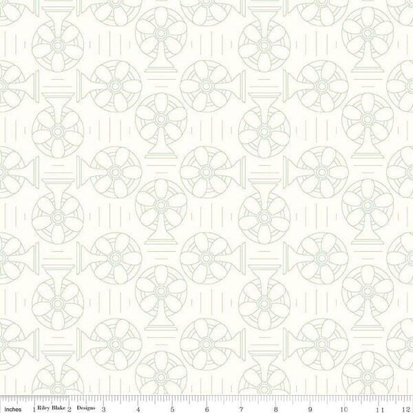 Cool in Green (c6390-green) | Bee Backgrounds | Lori Holt | Riley Blake