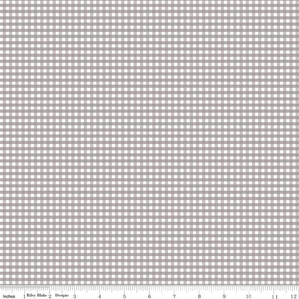 1/8" Gingham in Gray (c440-40 gray) | Gingham | Riley Blake Designs | Riley Blake