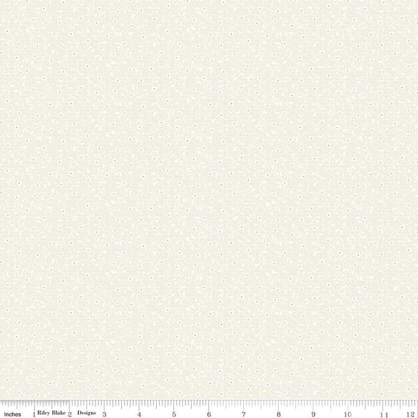 Floret in Cream (c675-cream) | Floret | Gerri Robinson | Riley Blake ...