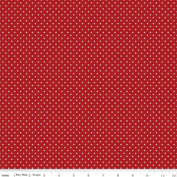 Swiss Dot in Barn Red (c670-barnred) | Swiss Dot | Riley Blake Designs | Riley Blake