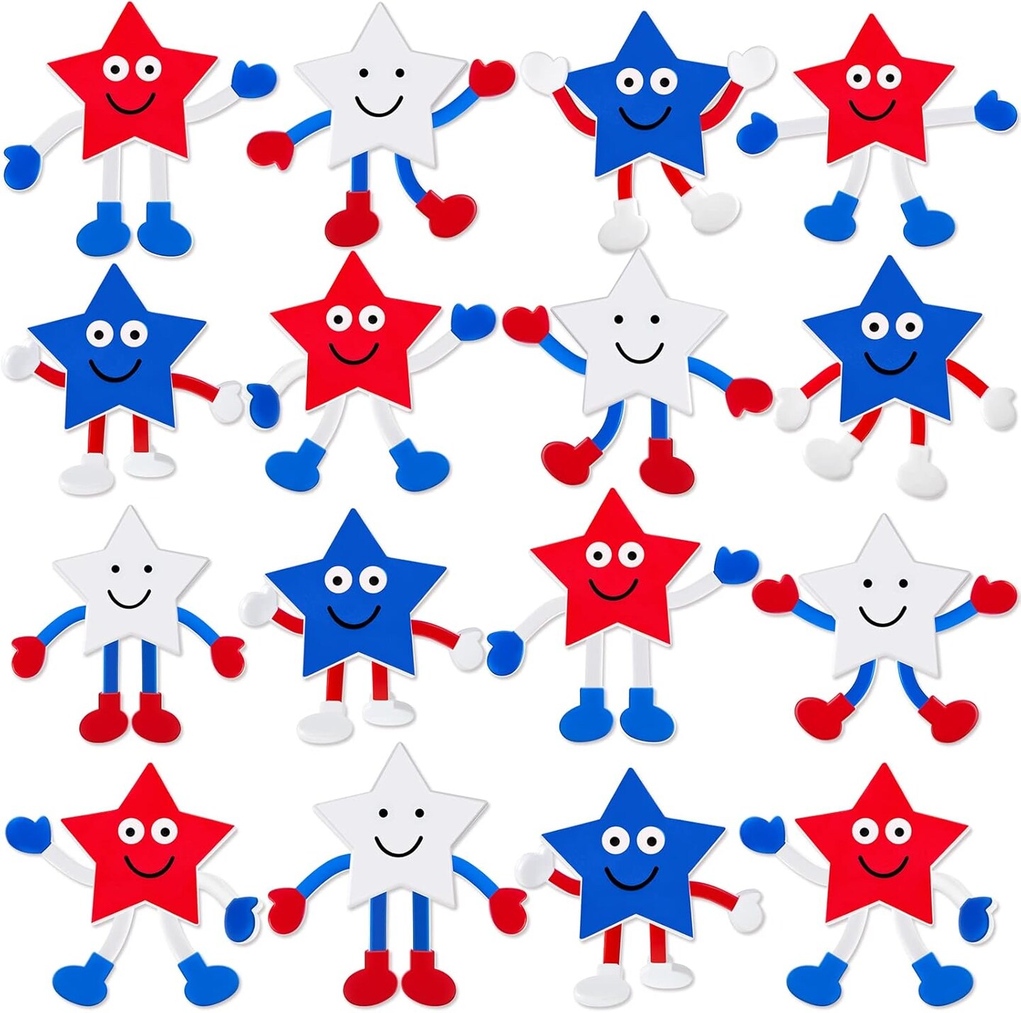 Patriotic Bendable Toys Posable 4th of July Parade Independence Day Party