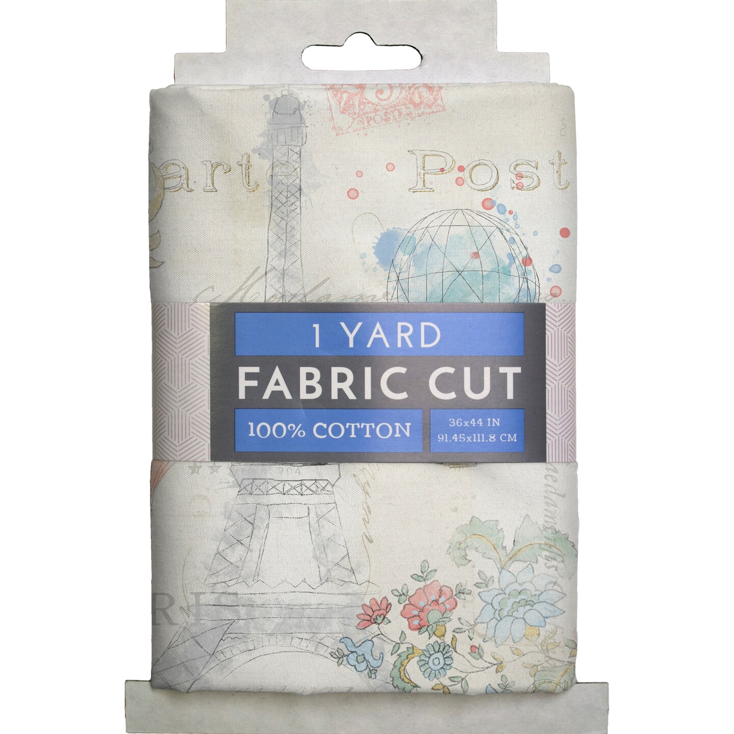 DAVID TEXTILES LIGHTHEARTED PARIS COTTON 1 YD CUT