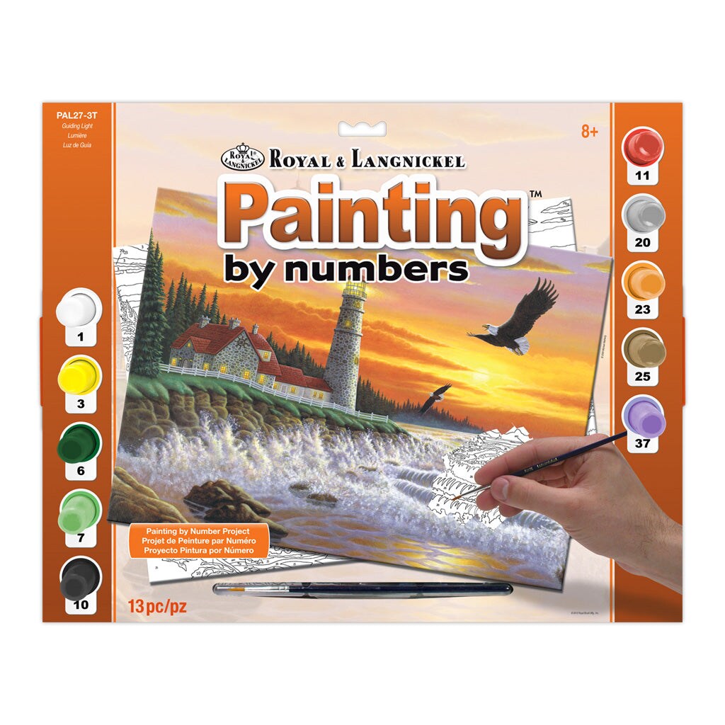 PAL27 | Painting by numbers™ 13pc 11.25" x 13.375" Guiding Light Painting Project