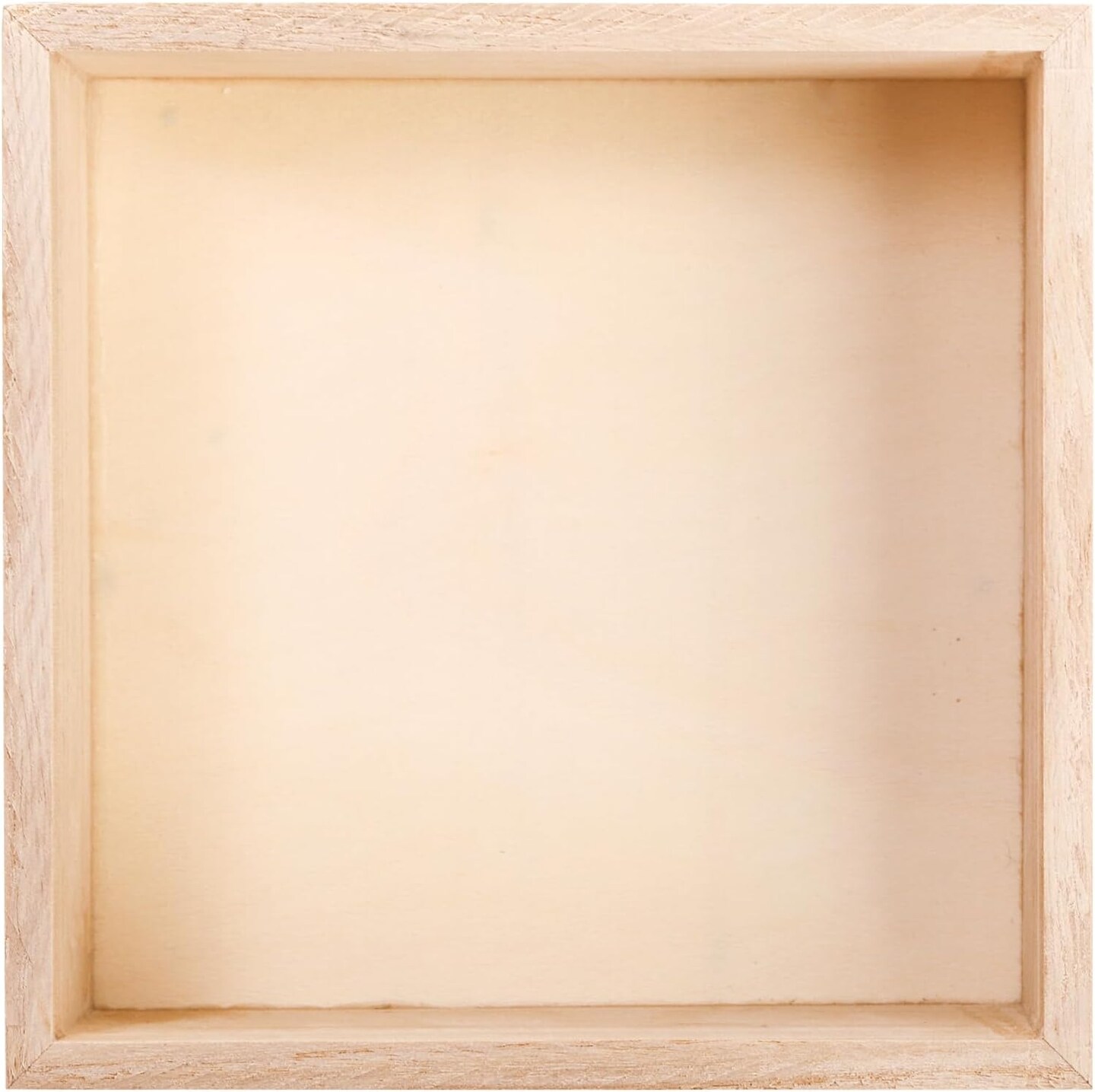 8 Pack Unfinished Wooden Box, 6 x 6 Inch Square Rustic Wooden Box Storage Organizer Boxes Small Wood Boxes for Crafts