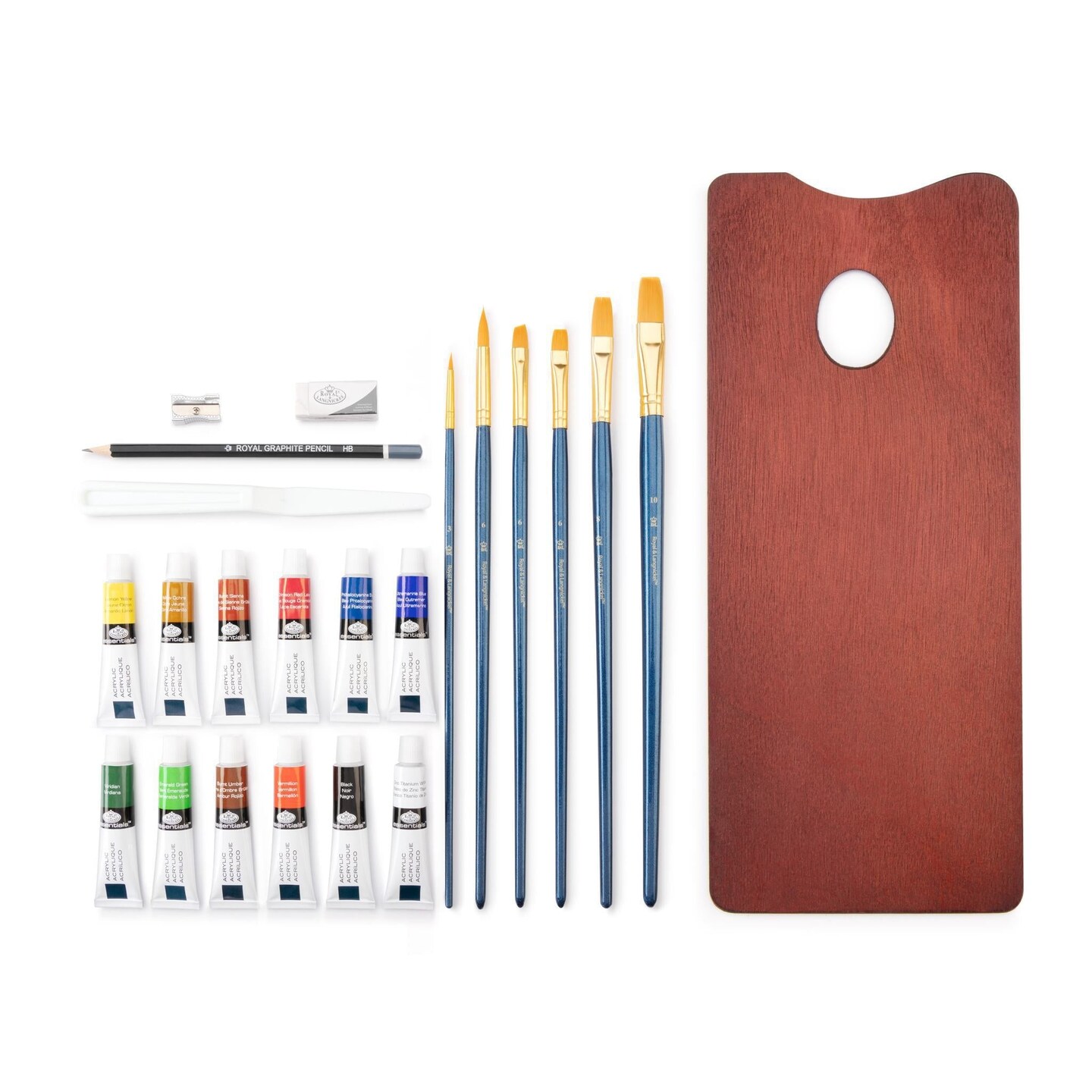 RSET-ACR2020 | Essentials™ 24pc Acrylic Painting Long Handle Travel Art Set