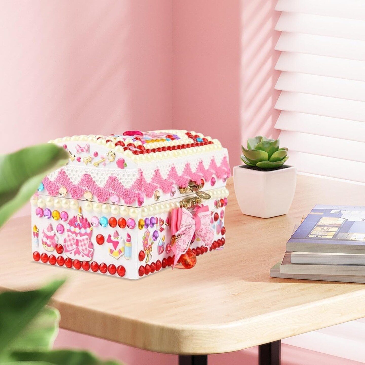 12 Piece Small Wooden Boxes with Hinged Lids Unfinished Wood Chest Decorate Mini Treasure Boxes