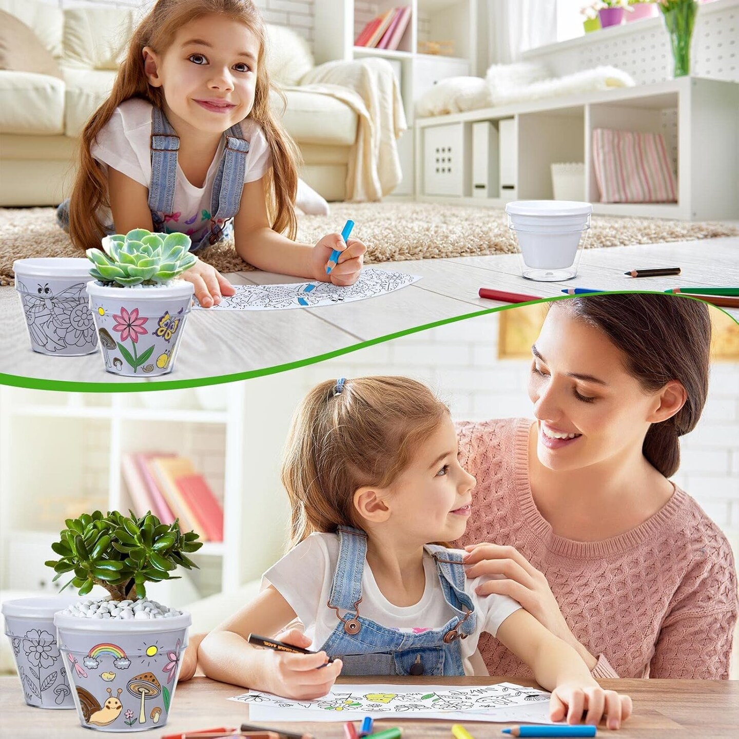 12 Sets Mother&#x27;s Day Flower Pot Crafts