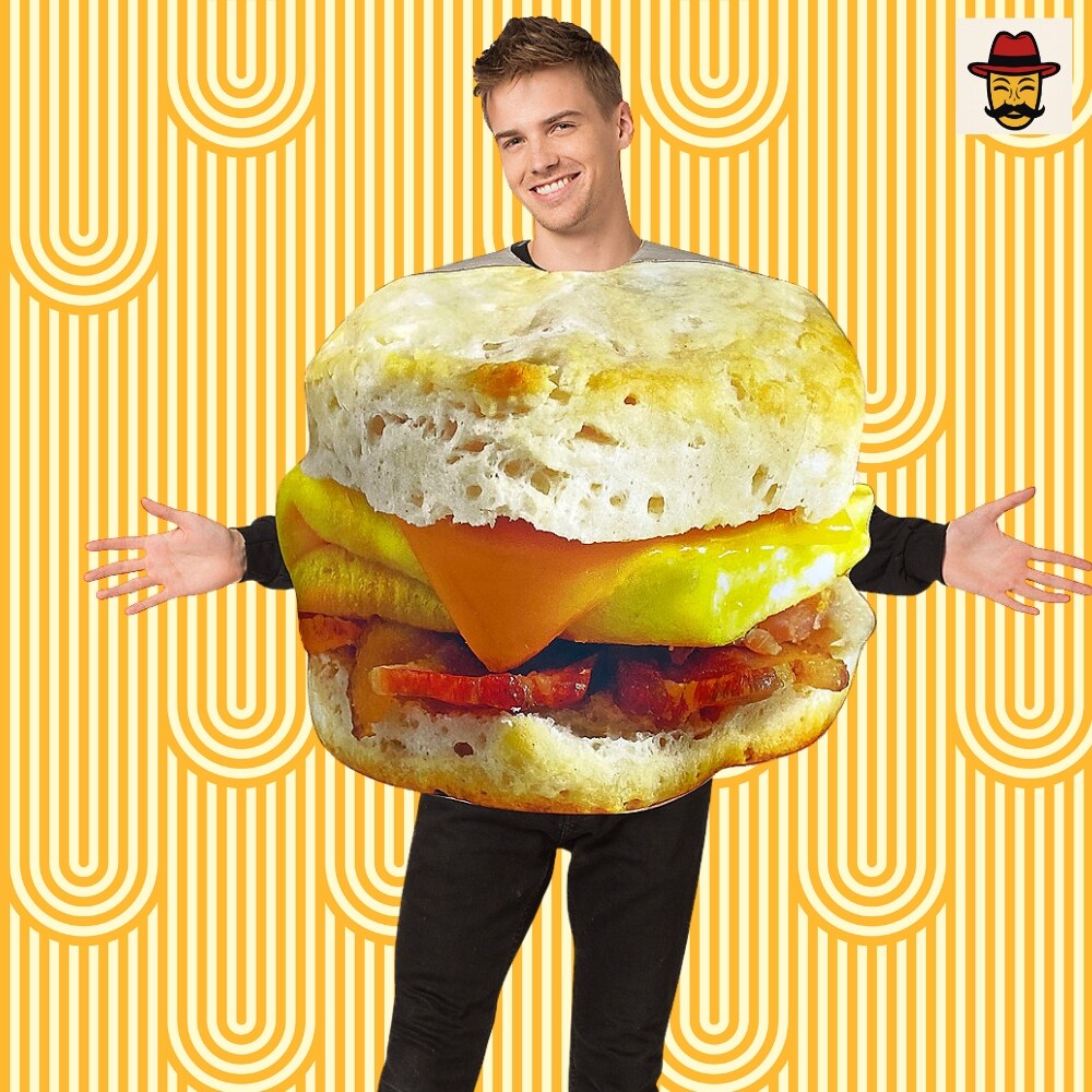 Get Real Breakfast Sandwich Adult Costume Funny Food Tunic Outfit