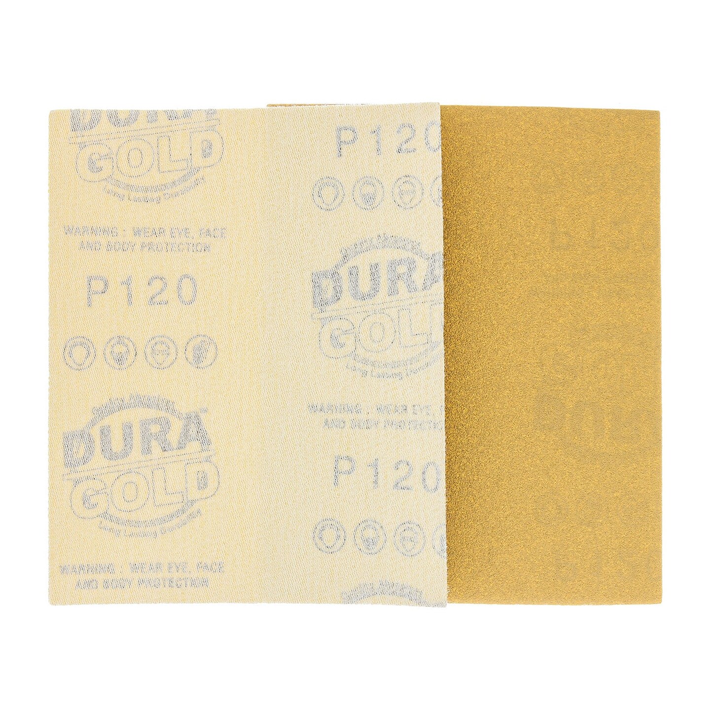 120 Grit - 1/4 Sheet Hook &#x26; Loop Sandpaper 5.5&#x22; x 4.5&#x22; - For Automotive &#x26; Wookworking Palm Sanders - Box of 25