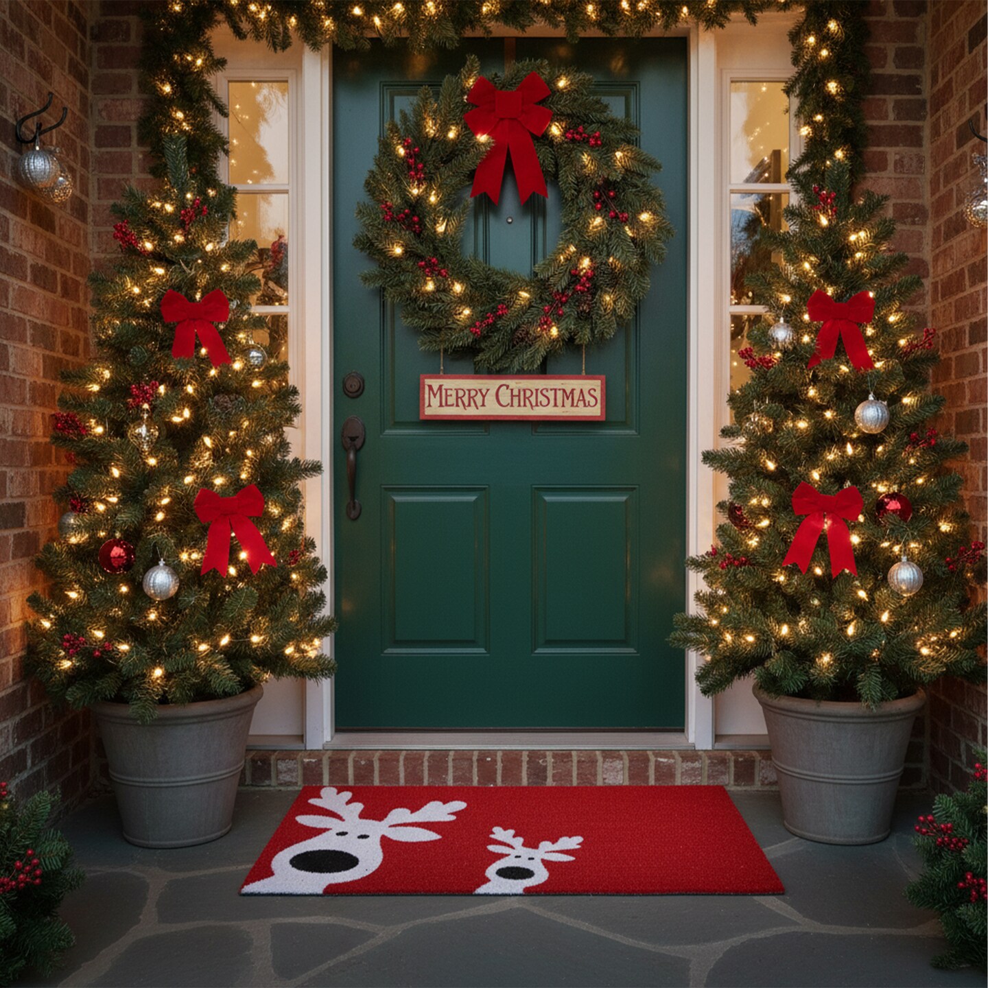 Calloway Mills Peeking Reindeer Doormat