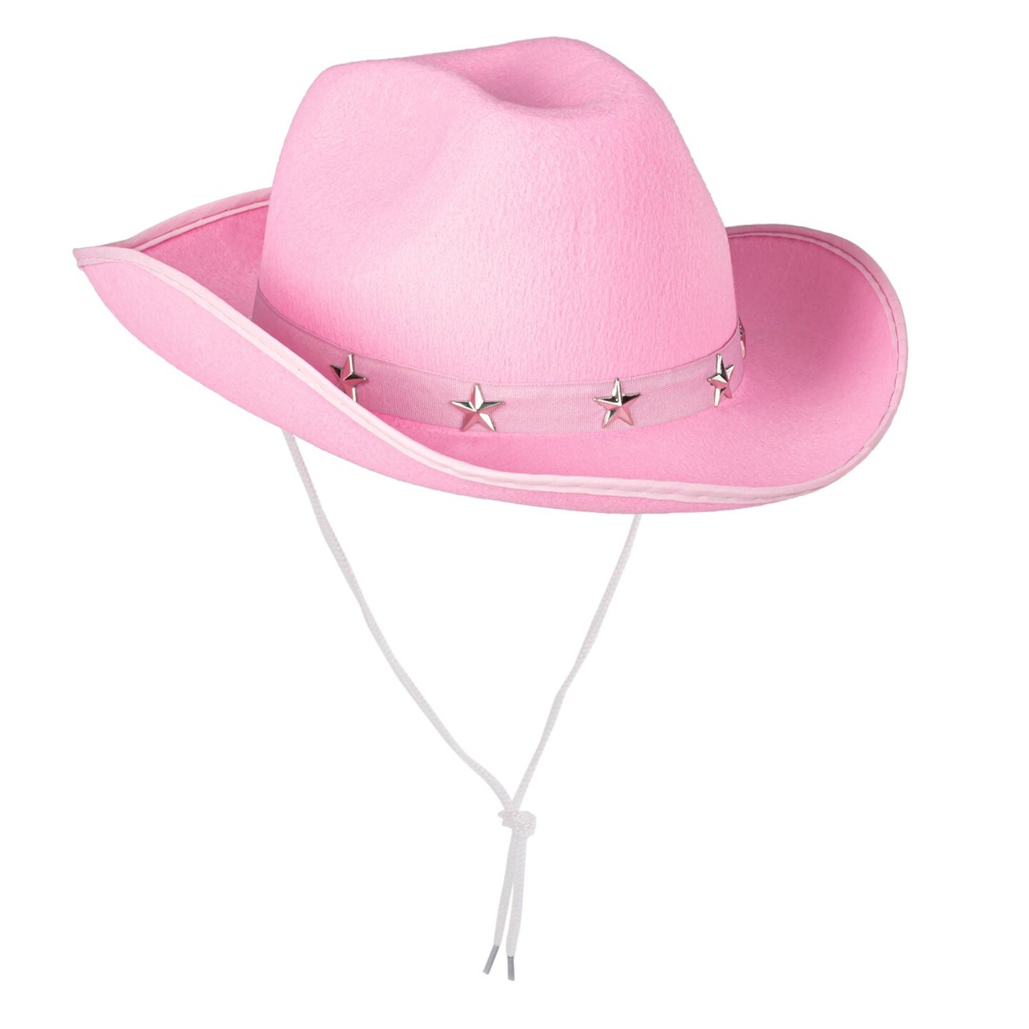 Zodaca Felt Pink Cowgirl Hat for Women and Men - Pink Cowboy Hat for Costume Accessories (14.8 x 10.6 x 5.9 Inches)