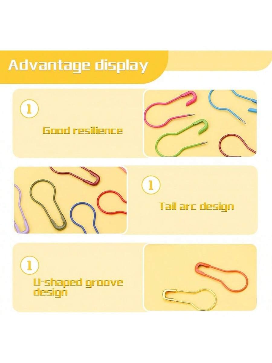 300 Pcs Crochet Markers, Metal Markers for Knitting and Crocheting,Markers Knitting And Crocheting, Safety Pins Fabric And Paper