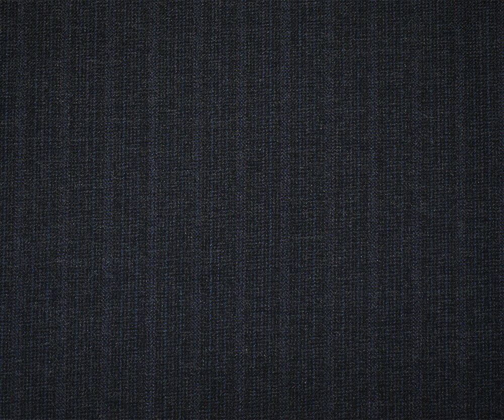 Black-Blue-Purple Wool Poly Texture Plaid Suiting Twill Woven Fabric By the Yard