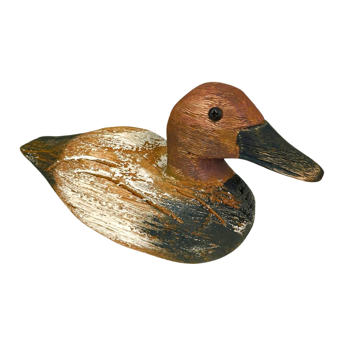 Rustic Wooden Duck Decoy Decor Collection Hand-Carved Folk Art Mallard Statues