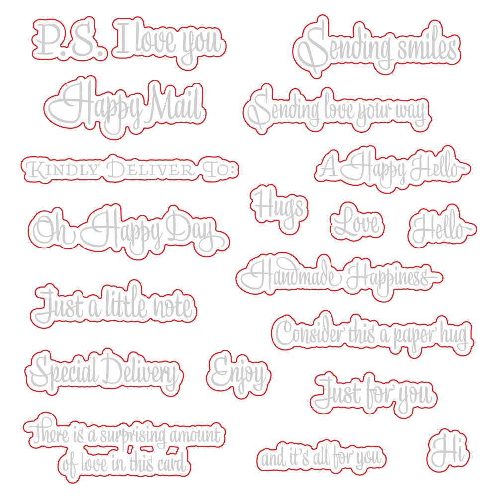 Mailbox Memos - Honey Cuts - Coordinating Dies