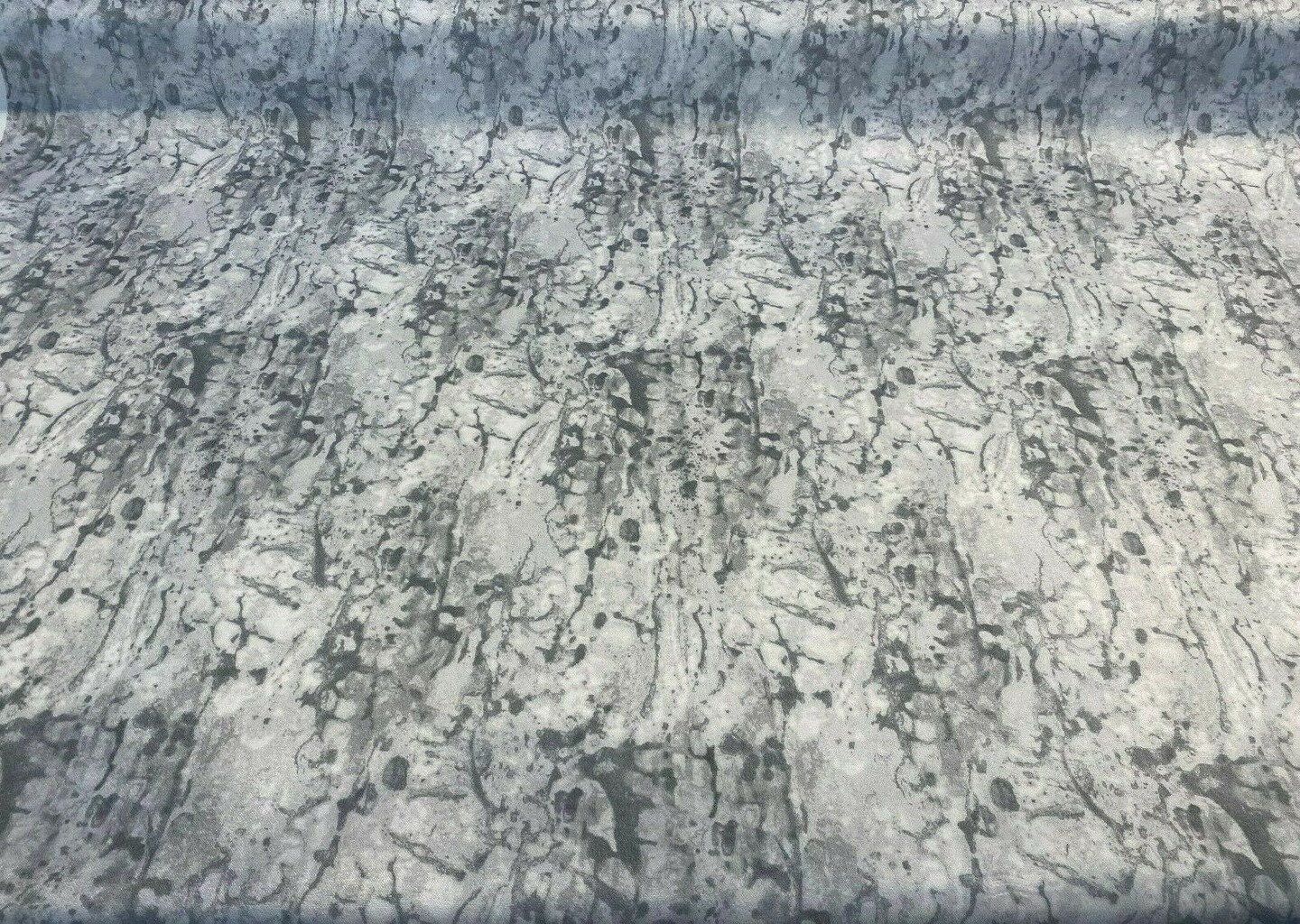 1 Yard Upholstery Velvet Fabric White Gray Marble Design Latex Backed 100% Polyester 54 Inch Width