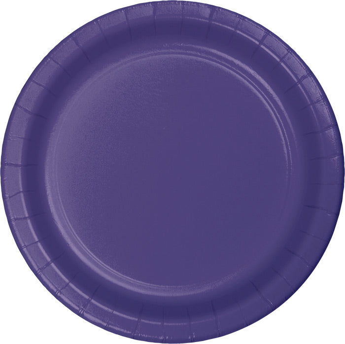 Purple Paper Dessert Plates (24/Pkg)