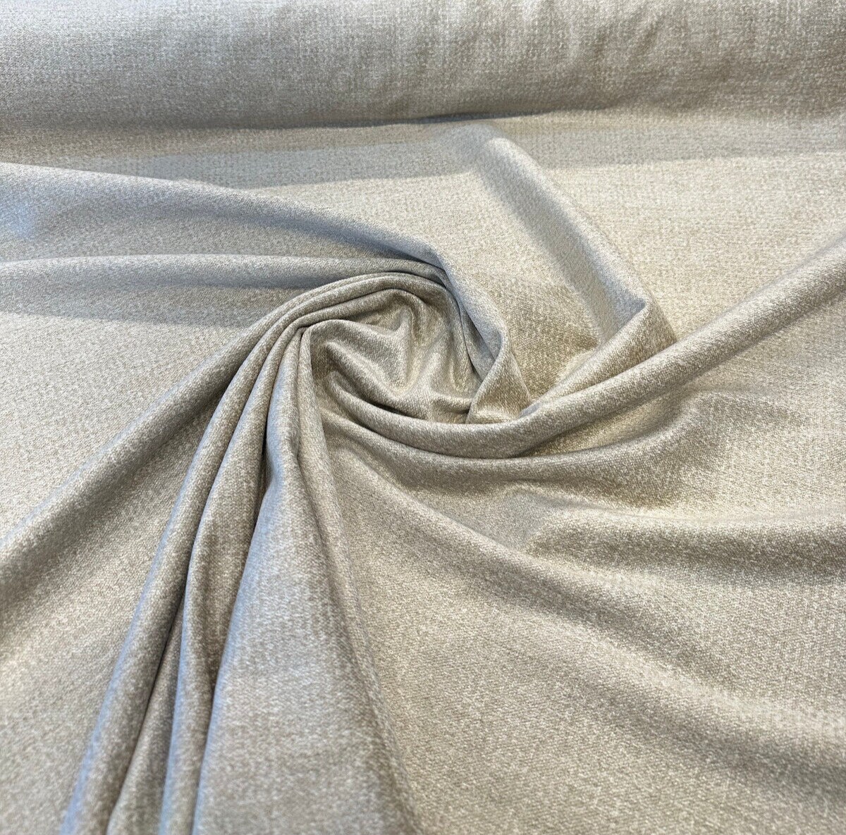 1 Yard Soft Oatmeal Chenille Italian Upholstery Fabric 56" Width 69% Viscose 24% Cotton 7% Linen
