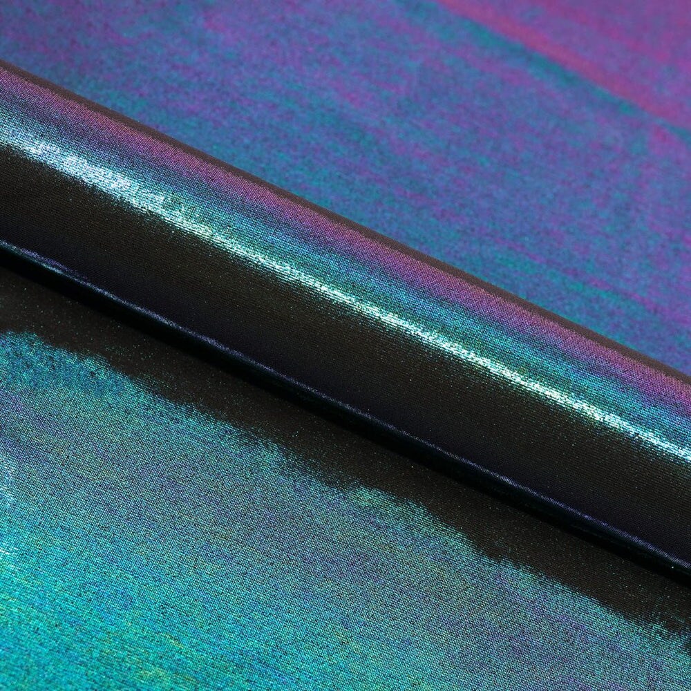 1 Yard Mercury Titanium Foiled Spandex Fabric Lightweight Stretchy Metallic Polyester 36/56 inch Width