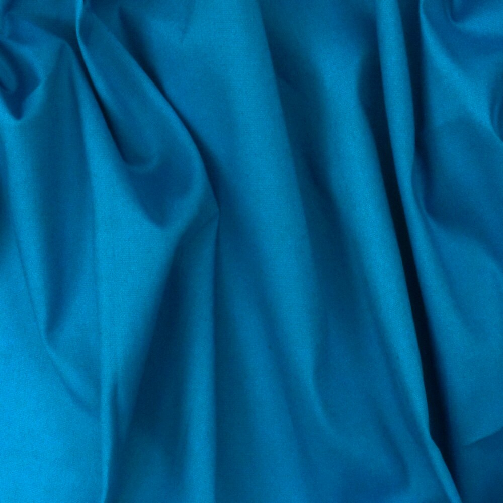 Party Blue Solid Stretch Cotton Poplin Woven Fabric By the Yard