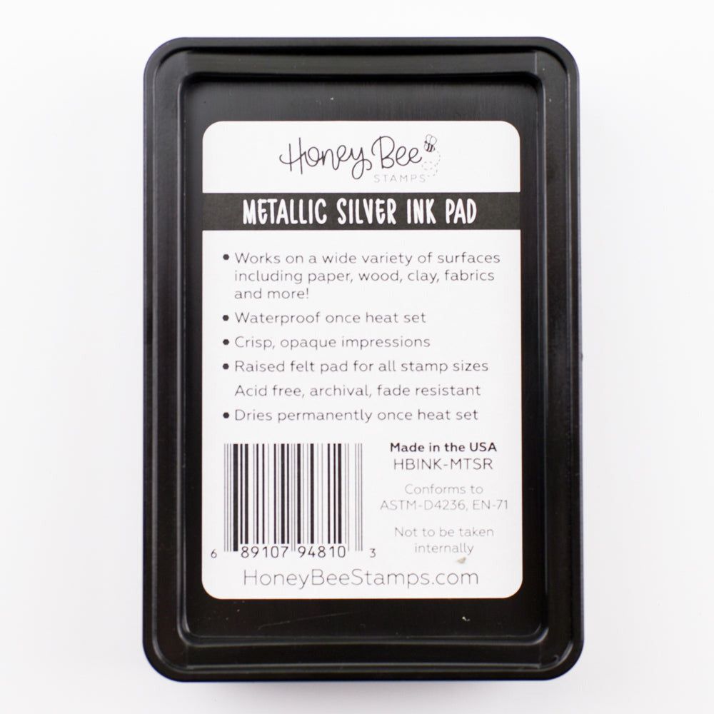 Bee Creative Ink Pad - Metallic Silver Pigment Ink