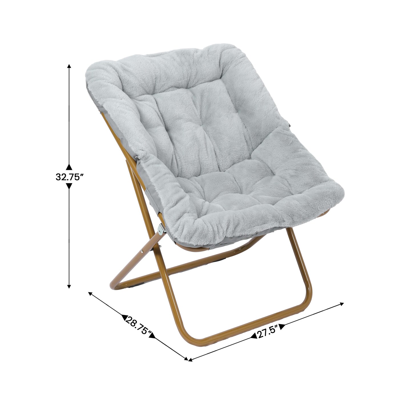 Emma and Oliver Aisling Oversized Folding Saucer Chair for Dorm