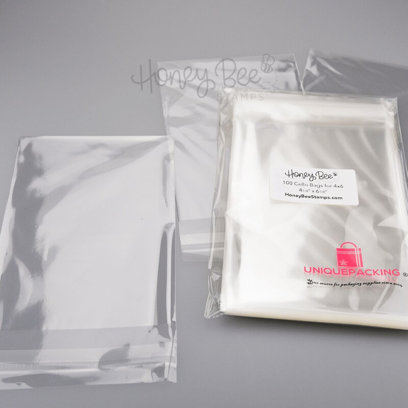 4&#x22;x6&#x22; Crystal Clear Cello Bags 100 Pk For Cards, Projects and Treats 4 1/4&#x22; x 6 1/8&#x22;