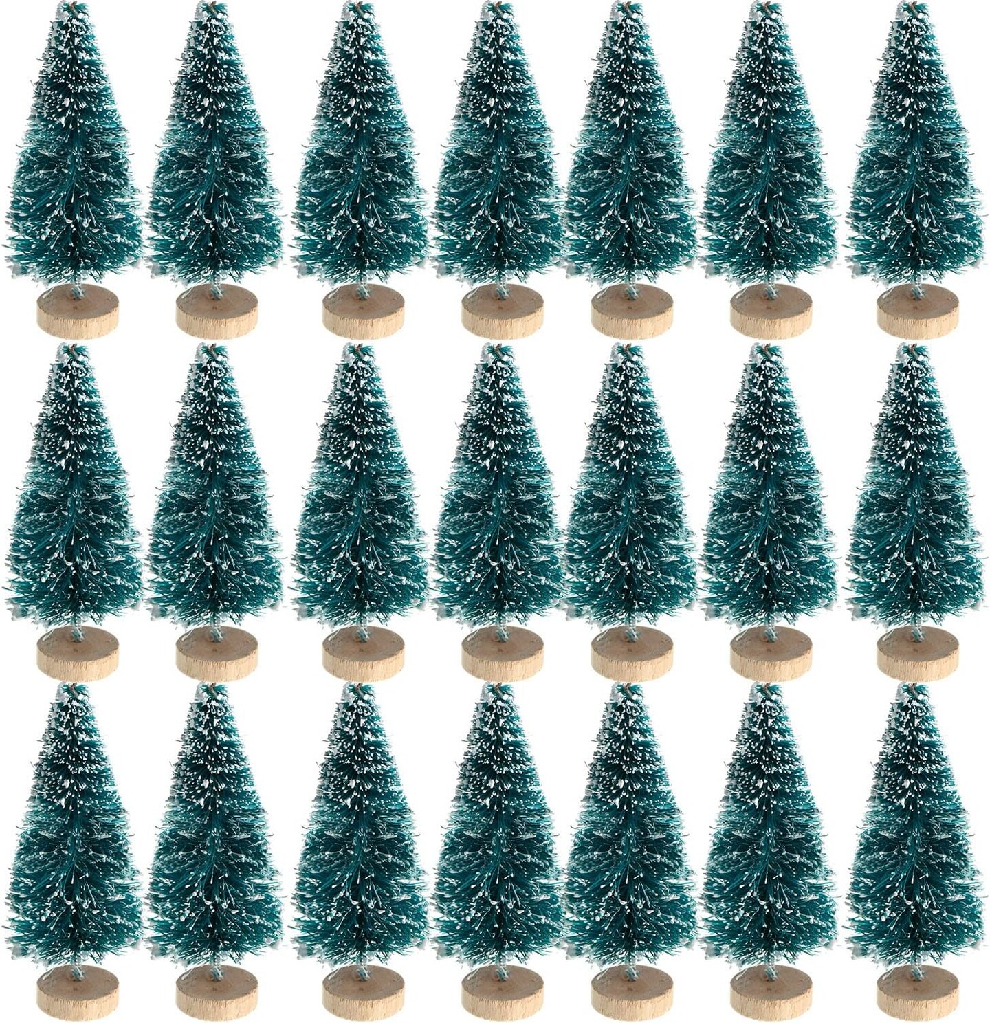 72 Pieces Mini Christmas Trees Bottle Brush Trees (Blue Green) 0.09&#x22;D x 0.09&#x22;W x 1.77&#x22;H