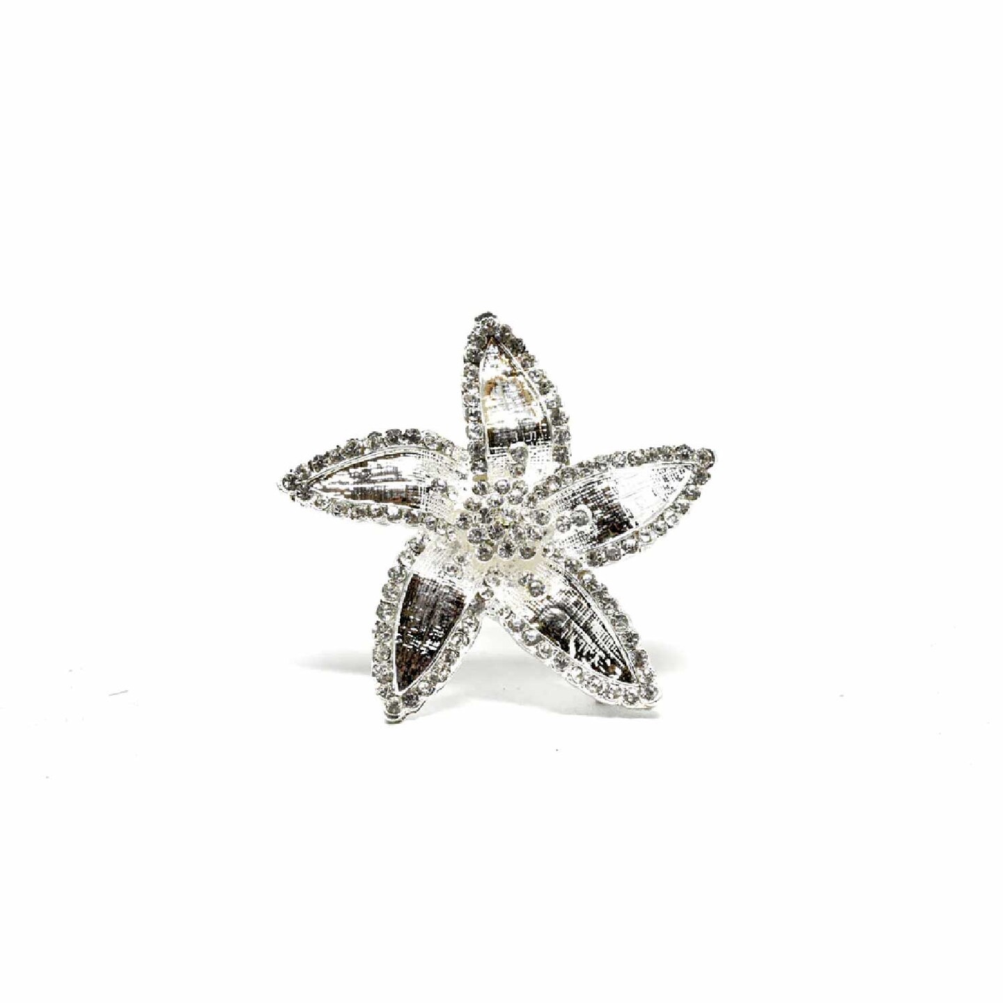 Rhinestone Flower Brooch Pin For Outfits Gifts DIY Crafts 2 1/2 Inch