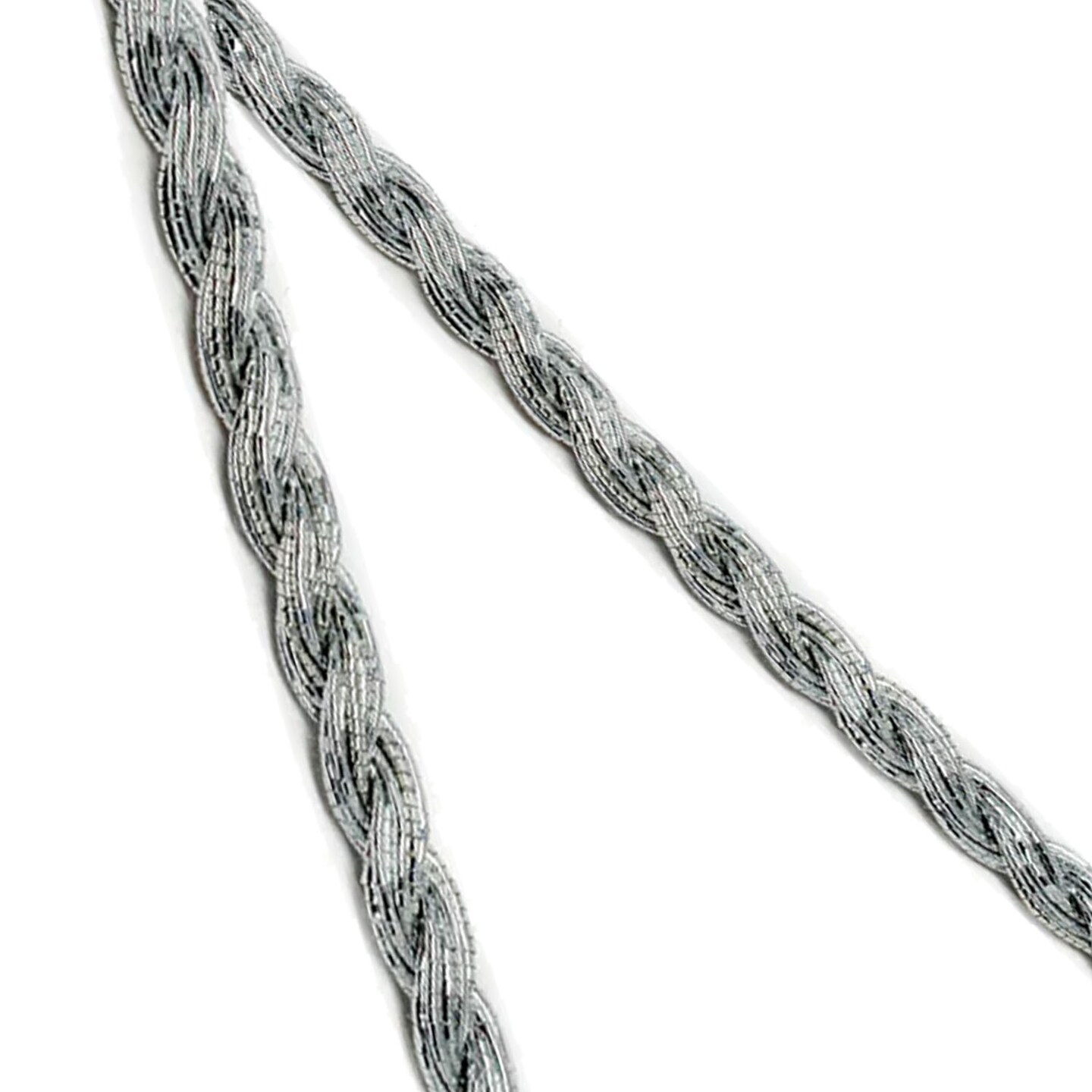 1 Yard Twisted Metallic Silver Cord Decorative DIY Craft Cord 1 inch Width