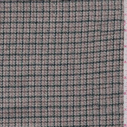 Green/Taupe/Mist Plaid Woven Jacketing Fabric By the Yard