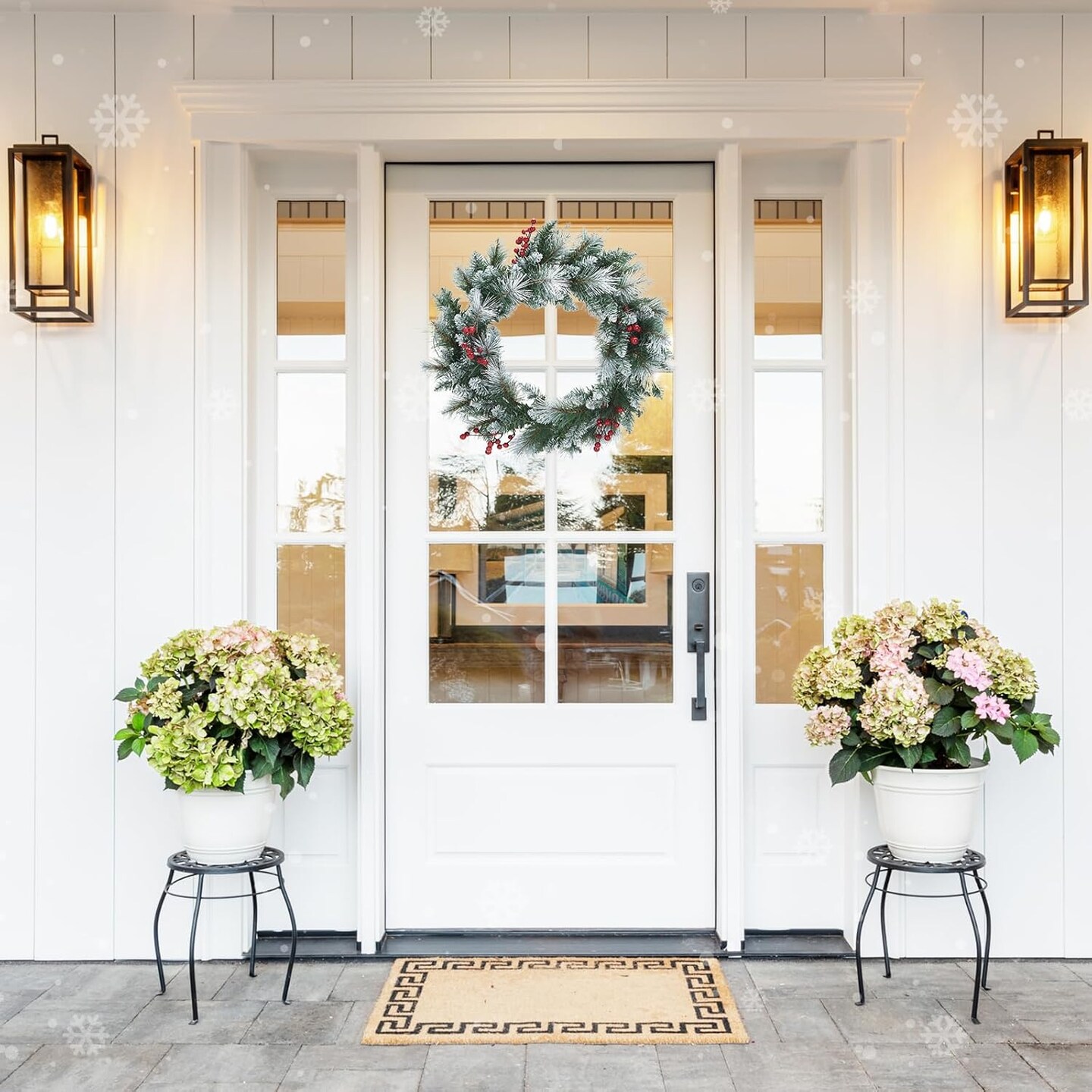 24in Prelit Christmas Wreath (Multicolored) 6"D x 24"W x 48"H