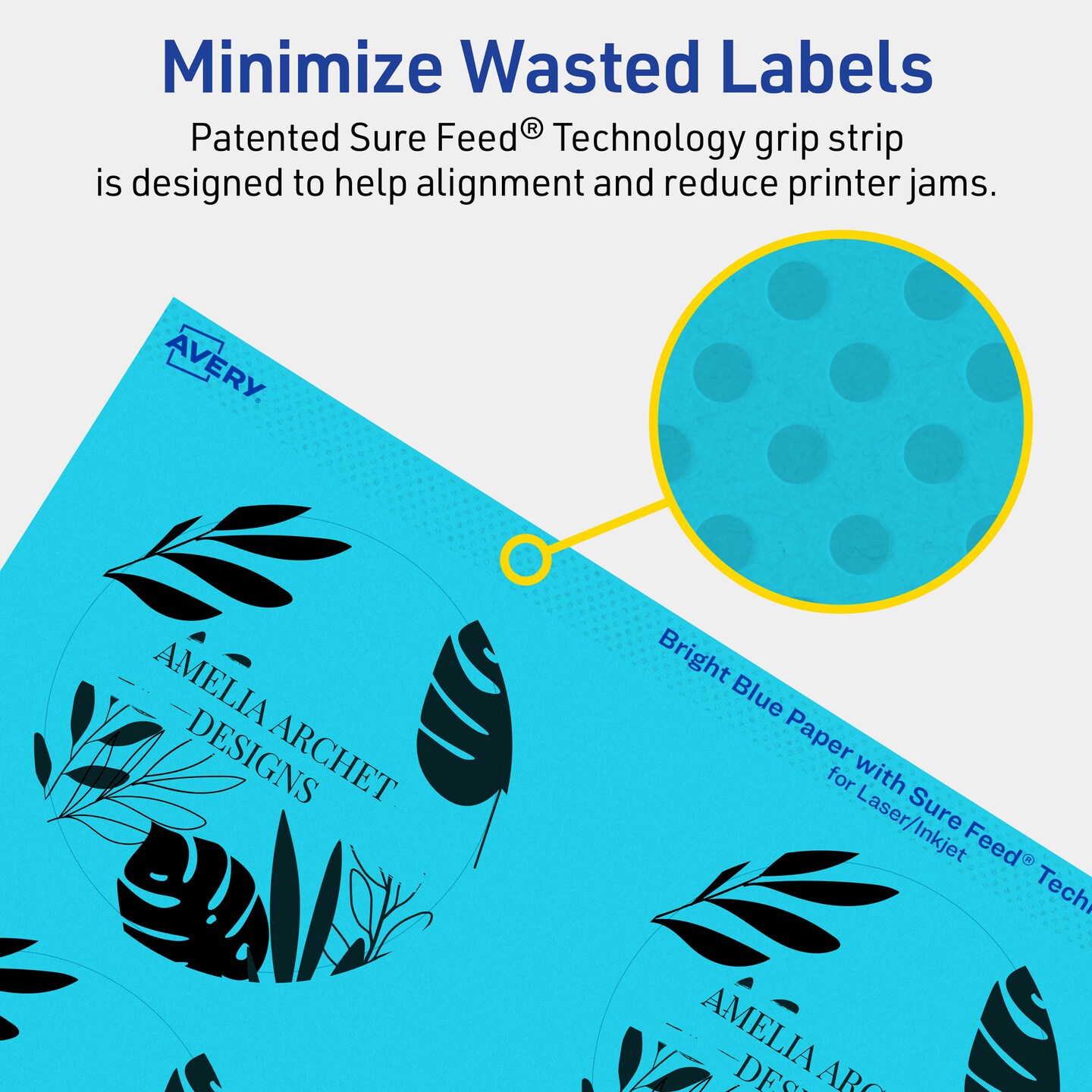 Avery Bright Blue Paper Labels, 3&#x22; Diameter Round