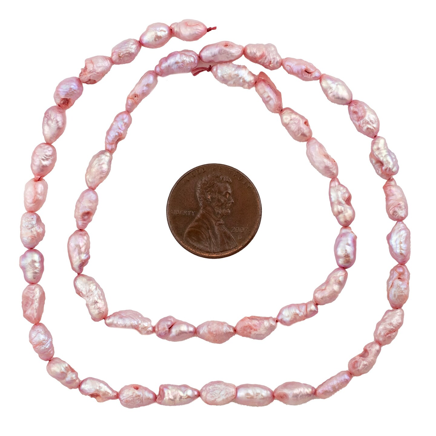 The Bead Chest Vintage Japanese Rice Pearl Beads: Authentic Craft Beading Supplies | Pink | Full Strand