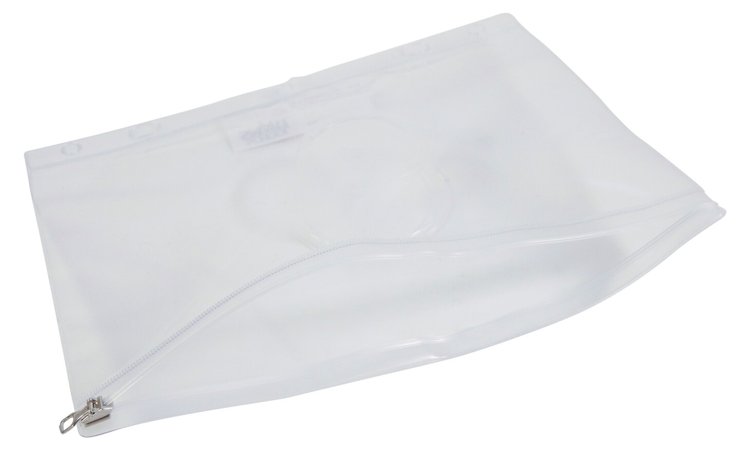 School Smart Zipper Binder Pouches , 7 x 10 Inches, Clear and White, Pack of 24