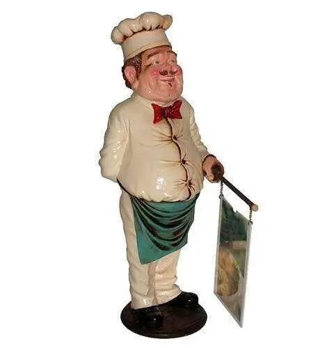 Chef With Menu Small Statue