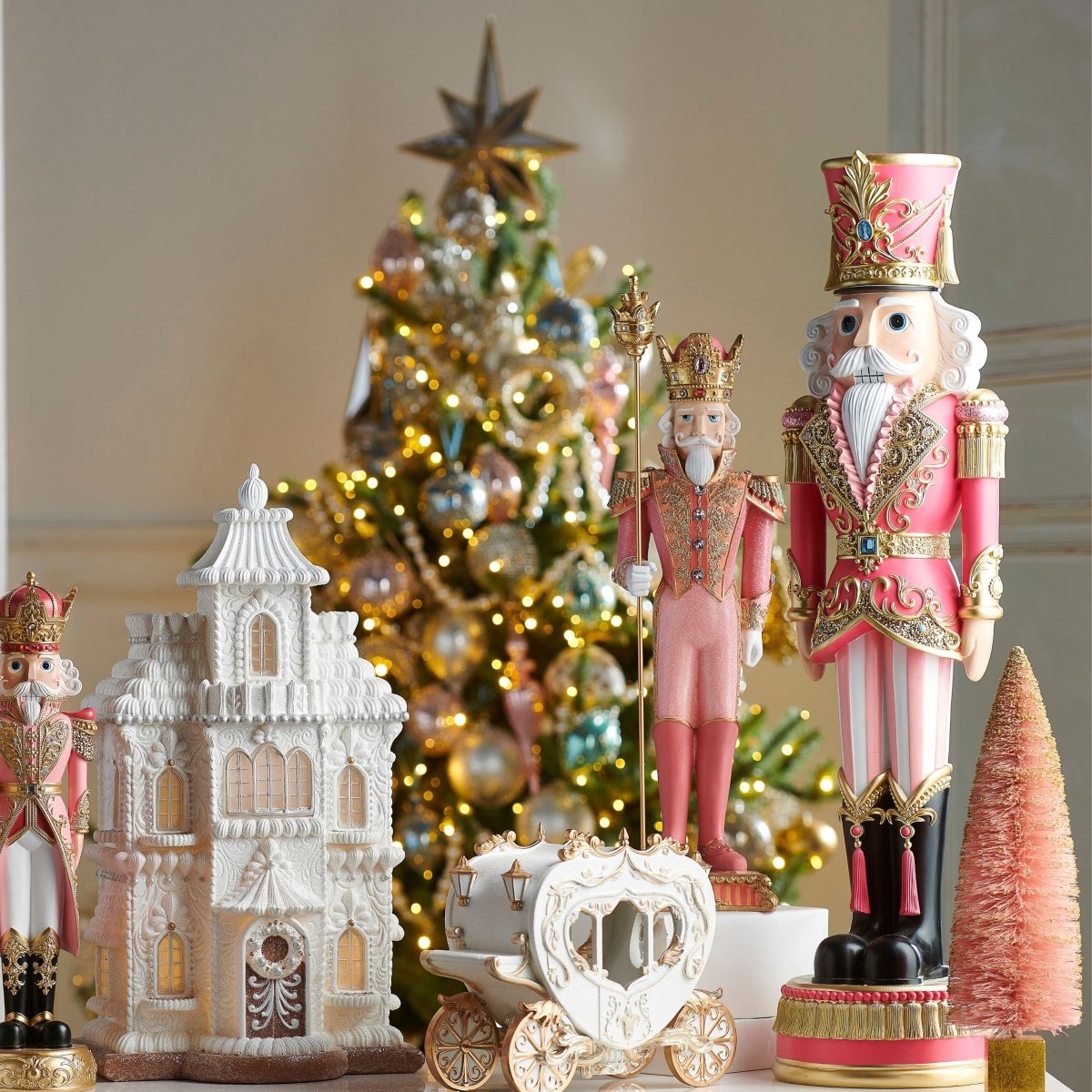 36&#x22; Lighted Pink Nutcracker