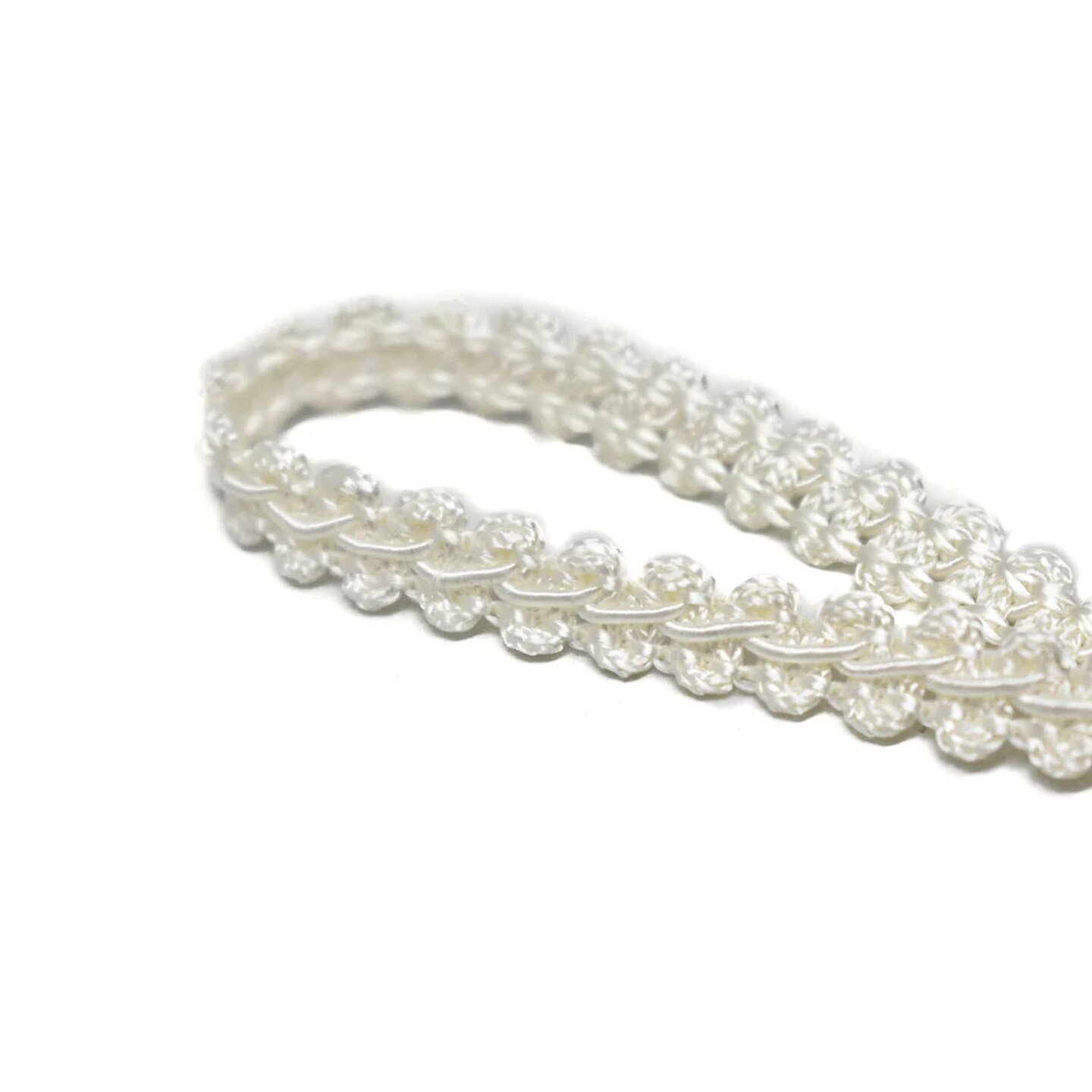 Ivory Braided Gimp Trim 2/5 Inch Decorative Sewing Craft Ribbon by Yard