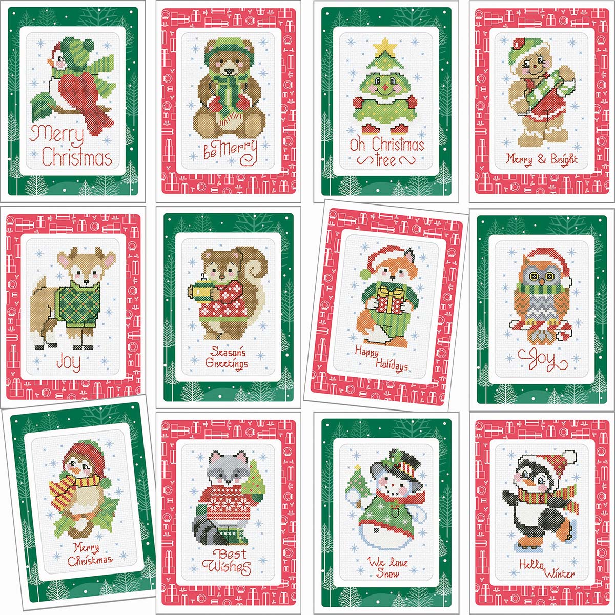 Herrschners Winter Wonderland Greeting Cards Counted Cross-Stitch Kit