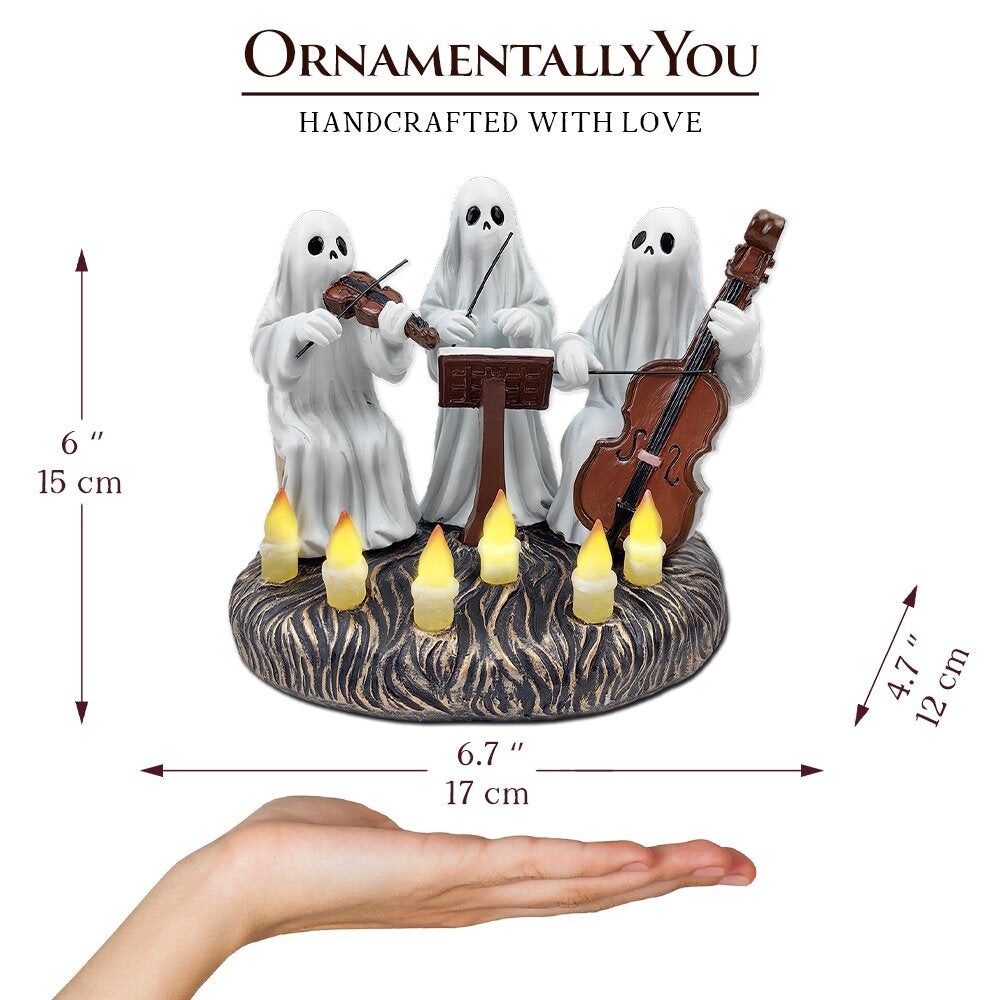 Ghostly Ensemble Trio Lighted Spooky Home Figurine, 5.5&#x22; LED Haunted Halloween Ghost Statue