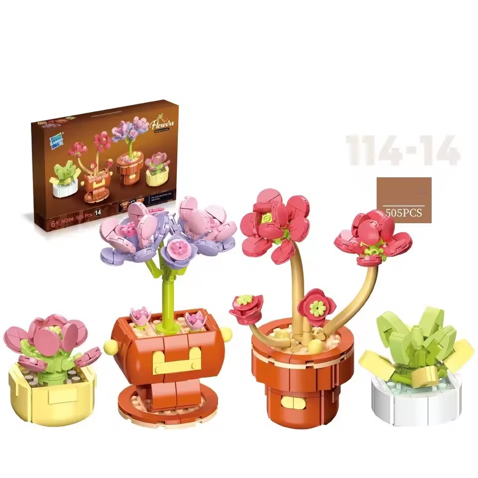 Plants Brick Building Set Wizardi F07N11-7-14(114)