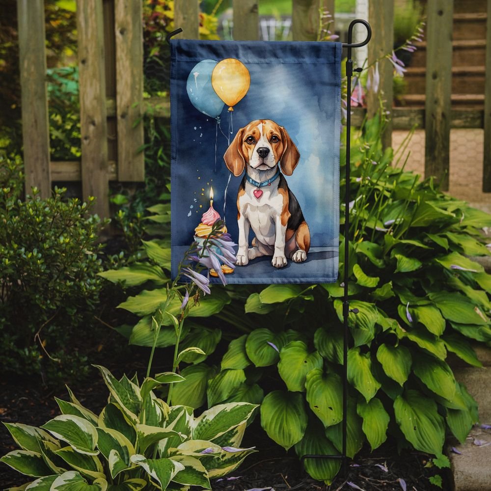 Edge Collections - 11.25" X 15.50" - Multicolor - Beagle Birthday Flag - 1 Piece
